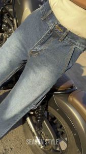 กางเกงยีนส์คาร์โก้ ขากระบอกใหญ่ 6 กระเป๋าและ 6 กระเป๋าซองปืน L303/2