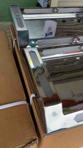 กรอบป้ายทะเบียนสแตนเลส รถบรรทุกสิบล้อ หกล้อ มีไฟ 24 V