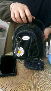 RIZKY BAG COLLECTION - TAS RANSEL MINI WANITA 3IN 1 GLITTER MOTIF BLING BLING
