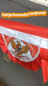 Bendera Background Garuda Ukuran Kecil 10 gelombang Panjang 5 meter