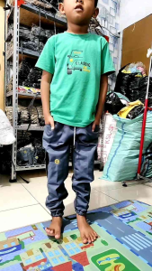 KAYLA KIDS - CELANA CARGO PANJANG anak anak rib atas bawah karet usia 1-7 tahun