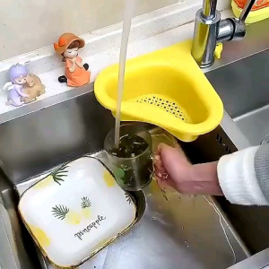 [ MJS ] Saringan Sudut Wastafel Segitiga Motif Angsa / Pembuangan Sisa Makanan