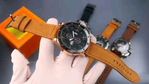 JAM TANGAN PRIA QUIKSILVER TALI KULIT TANGGAL AKTIF / JAM TANGAN KASUAL PRIA BODY STAUNLESS STEEL WATERPROOF FREE BOX & BATERAI CADANGAN