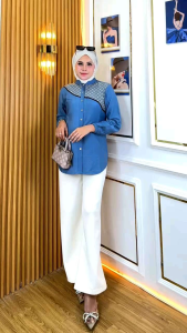 KEMEJA TILE ATAS | KEMEJA WANITA VIRAL | KEMEJA TERKINI