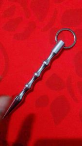 Móc Khóa Sinh Tồn Hình Sói Độc Đáo Mới | Polished Point Kubotan Keychain Scuba Dive Aluminum Alloy Tank Rattle Signal Device Stick With Carabiner Diving Pointer Shaker Noise Maker
