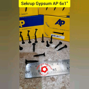 (1 Box) Sekrup Gypsum Hitam #6x1 / Skrup Gipsum 2.5CM