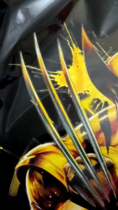 Kaos Xmen Wolverine HER-173 Baju Superhero X-men Hugh Jackman Warna Hitam Cotton Combed 24s