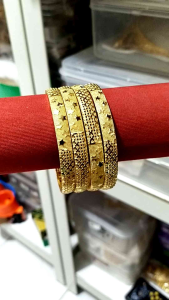 BANGLE / GELANG DUBAI INDIA LAPIS MAS 24K AAGD1381 ISI 4 PCS