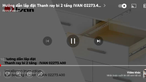 2 đôi ray bi trượt ngăn kéo 2 tầng 35cm - 40cm - 45cm x 2.5cm.