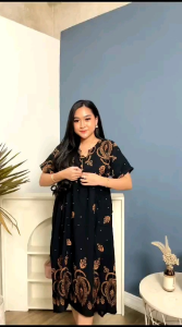 Daster Chibi Terbaru Bahan Rayon Resleting Depan Busui Adem di Pakai Tali Samping Daster Terbaru