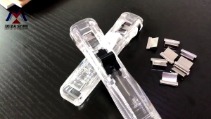 Kliper Penjepit kertas Stapler Dorong Paper Clips Poratble Stainless Steel