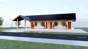 แบบบ้านพักอาศัยรวมจั่ว 1 ชั่น