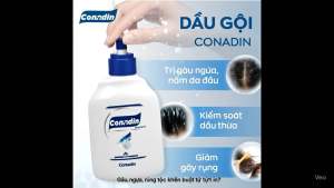 Dầu Gội Conadin Shampoo Chai 285ml Đánh Bay Gầu Ngứa Rụng Tóc Giữ Ẩm & Mùi Hương Dịu Nhẹ Với Zinc Pyrithione 1%