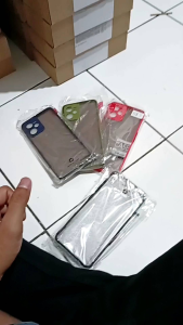 PROMO PAKET MURAH 4 IN 1 CASE OPPO A55 4G HARD CASE AERO + FREE TG ANTI GORES ANTI BLUE-LIGHT + SKIN CAMERA + SKIN CARBON HARD CASE AERO