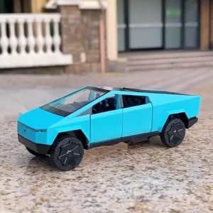 1:32 Tesla Cybertruck Pickup Alloy Car Model Sound and Light Pull Back Collection Diecast Vehicles