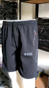 Celana Pendek Olahraga Bahan Scuba Elastis/Kolor Olahraga Running Gym Pria Wanita Ukuran M-XXL