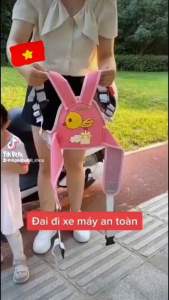 Đai an toàn đi xe máy xe đạp cho bé (đai dạng balo)