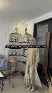 Gamis Lebaran Terbaru Silk Premium Busui Kondangan Terlaris Muslimah Jumbo Ld 135cm