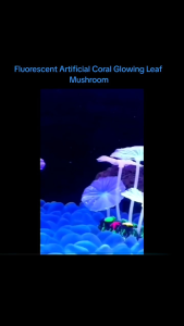 Artificial Coral Fluorescent Glowing Leaf Mushroom Luminous Stones