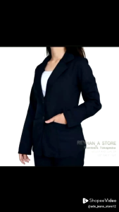Blazer Wanita Kantoran Hitam Ukuran Jumbo Master Collection Jeans