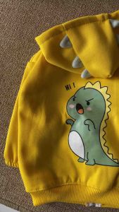Jaket Hoodie Bayi Dino Berkualitas 2-12 Bulan