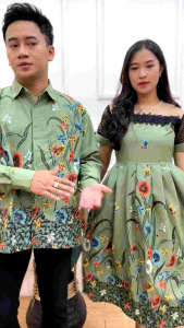 dress pesta lily - dress batik pesta modern - dress kondangan - dress pesta kekinian