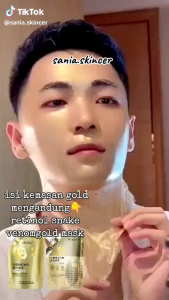 Simu Retinol Snake Venom 100gr Gold Mask Cream - Masker Emas Wajah Kupas