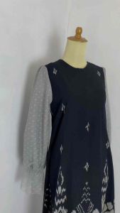 RAYA COUPLE TENUN BLACK GREY - BAJU TENUN - BAJU TENUN COUPLE - COUPLE TENUN KONDANGAN - COUPLE