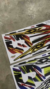 สติ๊กเกอร์ Sonic 2000-2003 sticker เฟรมรถ โซนิค สีน้ำเงิน สีแดง สีเหลือง สีเงิน สวย มอเตอร์ไซค์ Motorcycle