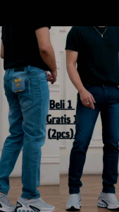 celana jeans pensil pria panjang setrit melar halus