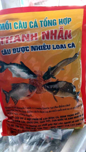 Mồi câu cá tổng hợp Thanh nhẫn thơm. Gói 1kg. Câu được cá tra cá chép rô phi cá trê câu sông ao hồ.