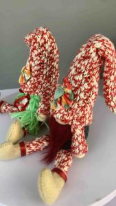 Knuts Lucky Gnomes Couple in Red Orange/ Lucky Decorations / All year Round Luck and Charms / ORNGESML004