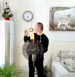 Jam Dinding Aesthetic Mewah Hitam Besar