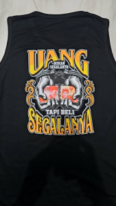 T-shirt Distro Baju SINGLET Distro Pria Keren / Kaos Distro Pria Singlet sablon Uang bukan segalanya tapi buat beli segalanya / Baju Singlet / Kaos SINGLET Distro / Kaos SINGLET Pria Distro / Baju Kaos Distro Murah