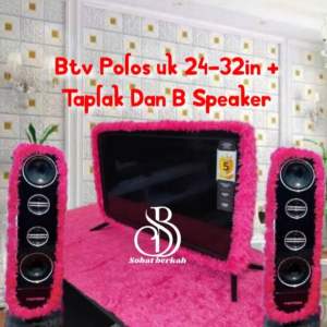 Taplak Meja TV + Bando TV Polos Uk 24-32 in / 34-42 in dan Bando Speaker Bulu Polos