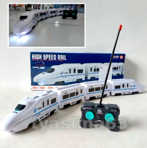 Mainan RC Kereta Api Cepat MRT Express Remote Control Ada Lampu & Suara - RC Kereta Api LRT Train Jakarta Bandung Speed Rail Train 4 Gerbong Baterai Miniatur Trains Diecast Edukasi Kendaraan Toys