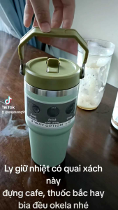 BÌNH GIỮ NHIỆT 900ML CÓ QUAI XÁCH TIỆN DỤNG - Ly giữ nhiệt 900ml có quai xách chống tràn