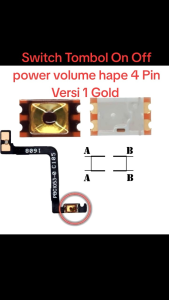 New Ori Switch Tombol On Off Hp Kaki 4 Oppo Vivo Realme Redmi Universal Button Pin Gold Power Volume