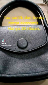 SHALURA - Tas Selempang Mini / Hand Bag - Warna Hitam Bahan Miniso Tebal