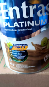 Susu Entrasol Platinum Dengan Kandungan Ekstrak Buah Zaitun Rasa Vanila/Coklat Ukuran 800gr Kemasan Kaleng