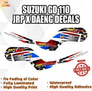 SUZUKI GD 110 JRP X DAENG DECALS (WATERPROOF LAMINATED FADE PROOF)