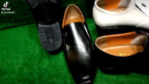 Sepatu pantofel formal Putih pria sepatu pantofelnkerja kantor kulit sol karet