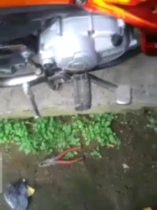 Knalpot racing ahau hitam supra x revo jupiter vega karisma