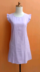 mini dress wanita ungu muda pastel lilac JOOP cewek S kutung cute santai remaja dewasa