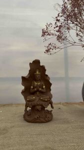 [HCM]Tượng quan âm tự tại composite ( đen và gỗ) | Tượng Phật Hoa Tiên