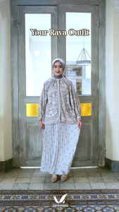 VENTE | Noora Oneset Wanita Muslimah Terbaru | Setelan Wanita Jumbo Pesta Kondangan | Bahan Peach Skin LD 115