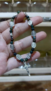 GELANG ROSARIO KATOLIK ANTI KARAT DARI BATU AGATE/ GELANG ROSARIO ETNIK VINTAGE