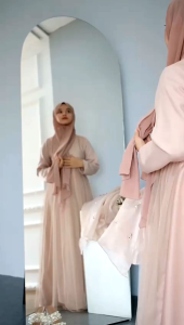 Olla Organza Dress Pesta Hijau Sage
