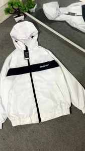 Jacket Running Vintage White Outdoor Pria Wanita
