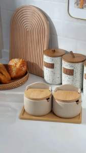 [BLGV001] Bình gốm (CERAMIC 800ml ) đựng các loại hạt  gia vị  nguyên liệu . Phong cách Vintage . Chống ẩm chống bụi .